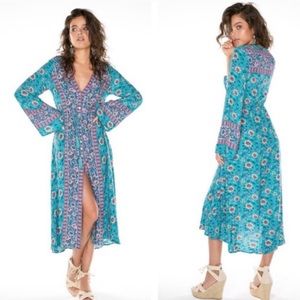 Arnhem Kauai Midi Dress in Turquoise US Size 4